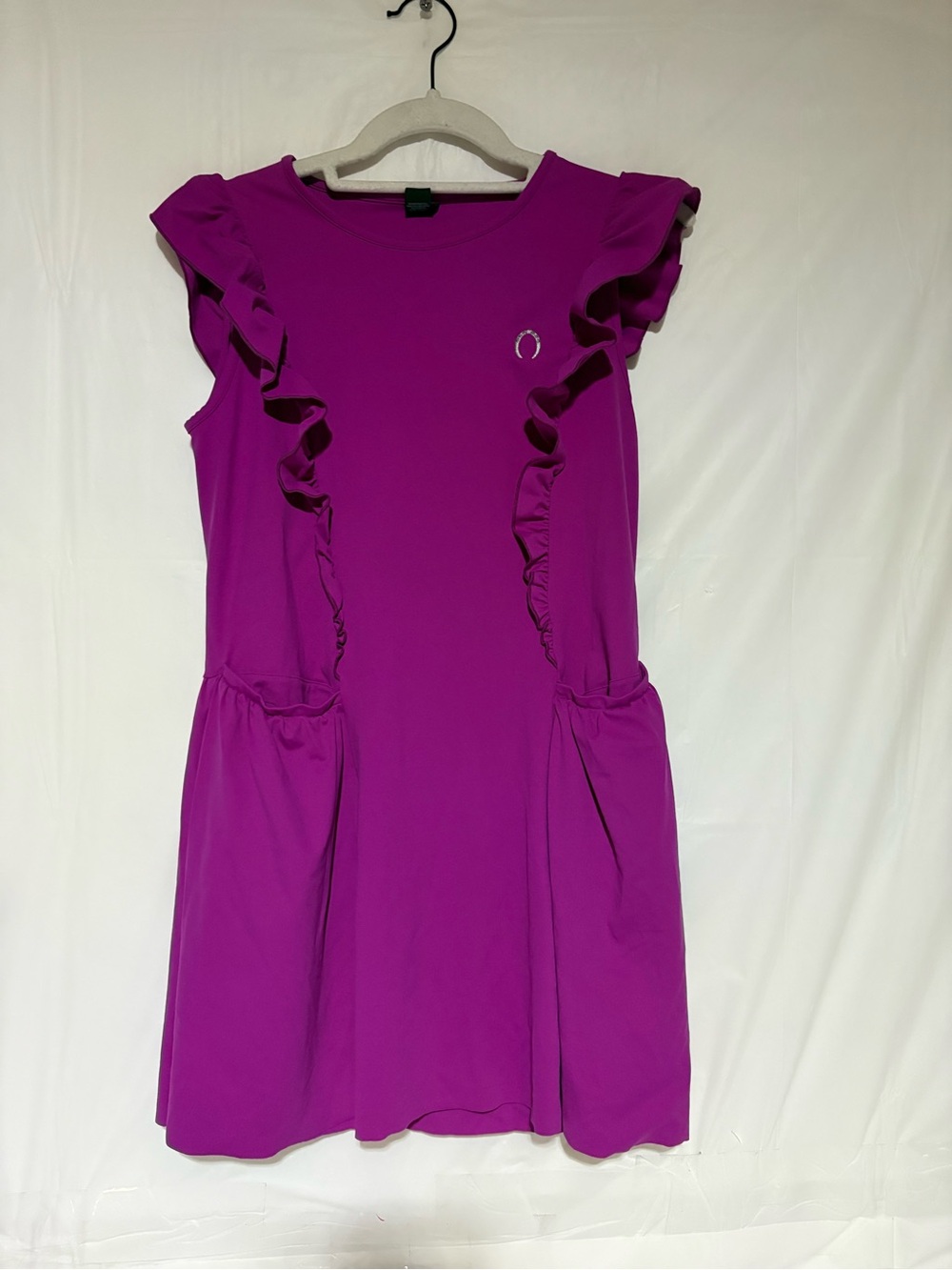 Greyson Bright Magenta Ruffle Sleeve Mini Dress